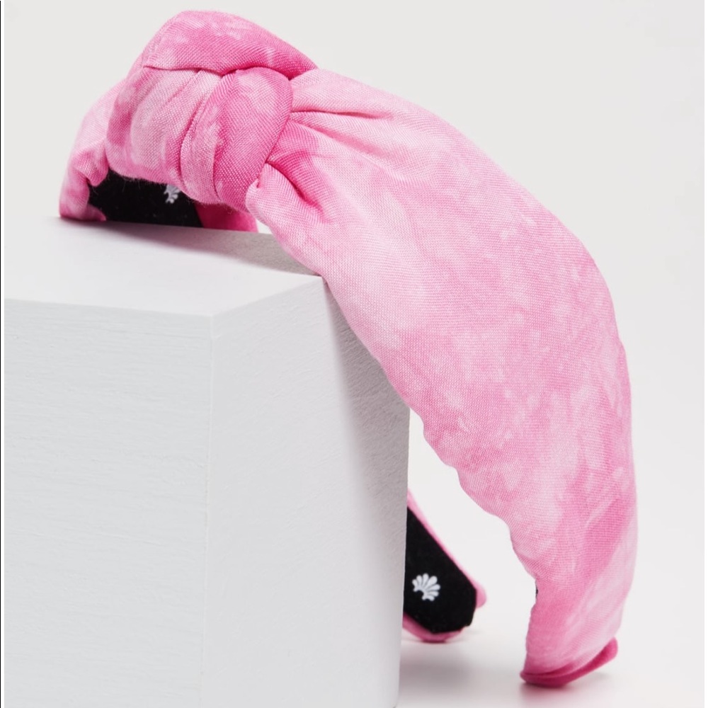 Lele Sadoughi Hibiscus Pink Tie Dye Headband
